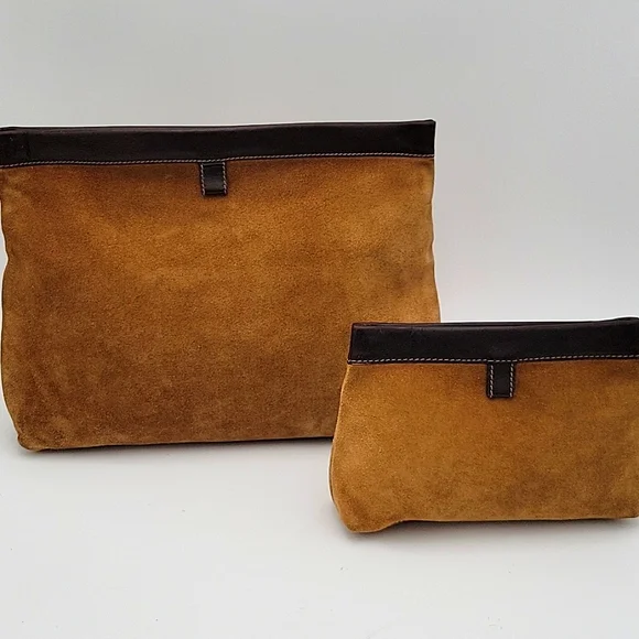 Loewe Tan and Black Clutch LARGE ONLY - Picture 2 of 14